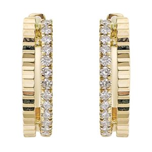 14Kt Yellow Gold Diamond 1/5Ctw Earring