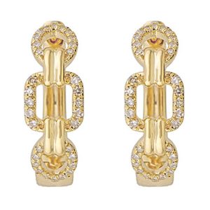 14Kt Yellow Gold Diamond 1/4Ctw Earring