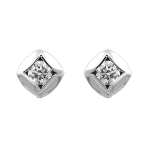 14Kt White Gold Diamond 1/5Ctw Earring