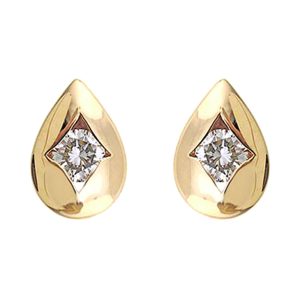 14Kt Yellow Gold Diamond 1/5Ctw Earring