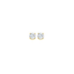 14Kt Yellow Gold White Topaz 1/4Ctw Earring