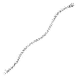 14Kt White Gold Diamond 3Ctw Bracelet