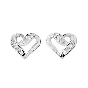 Silver Diamond 1/50Ctw Earring