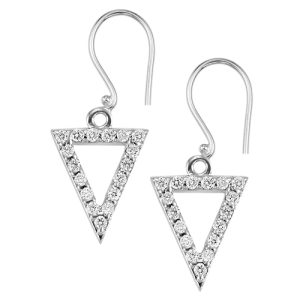 Silver Diamond 1/3Ctw Earring
