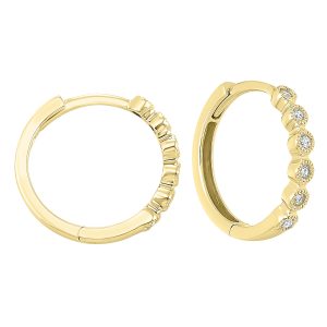 14Kt Yellow Gold Diamond 1/8Ctw Earring
