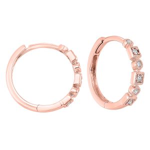 14Kt Rose Gold Diamond 1/8Ctw Earring