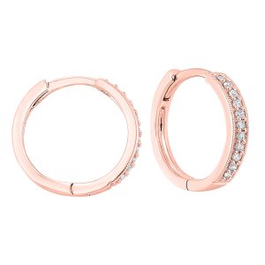 14Kt Rose Gold Diamond 1/7Ctw Earring