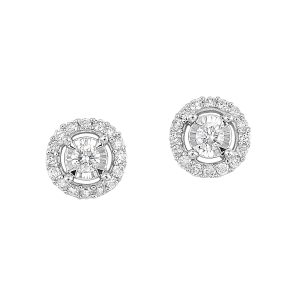 14Kt White Gold Diamond 1/4Ctw Earring