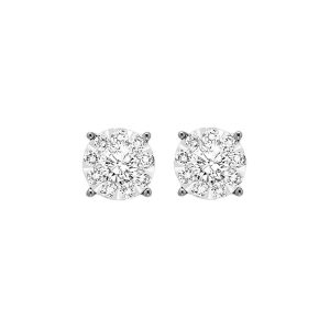 14Kt White Gold Diamond 3/4Ctw Earring