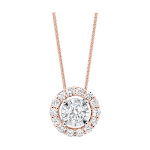 14Kt Rose Gold Diamond 1/10Ctw Pendant