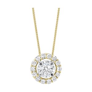 14Kt Yellow Gold Diamond 1/6Ctw Pendant