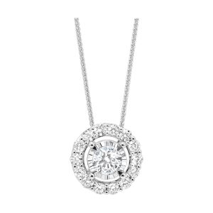 14Kt White Gold Diamond 3/4Ctw Pendant