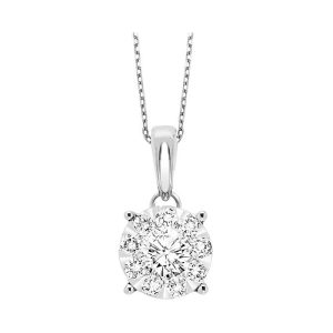 14Kt White Gold Diamond 1/2Ctw Pendant
