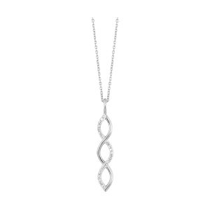 10Kt White Gold Diamond 1/12Ctw Pendant