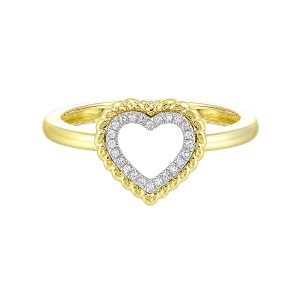 14Kt Yellow Gold Diamond 1/20Ctw Ring