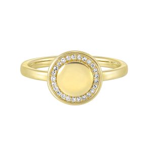 14Kt Yellow Gold Diamond 1/20Ctw Ring