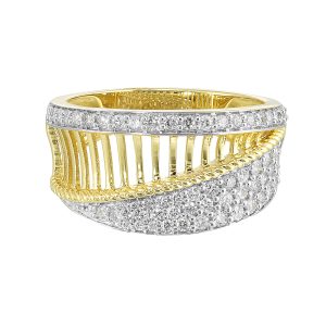 14Kt White Yellow Gold Diamond 1/2Ctw Ring