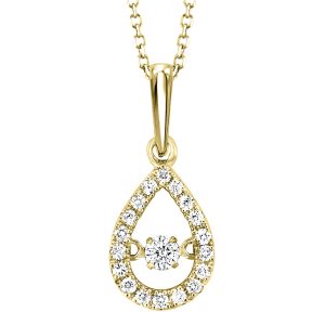 10Kt Yellow Gold Diamond 1/5Ctw Pendant