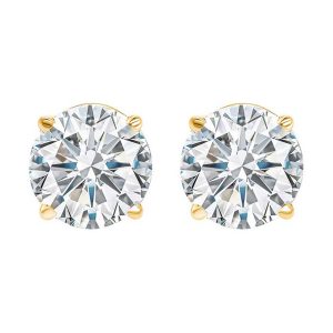 14Kt Yellow Gold Diamond 3/4Ctw Earring