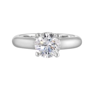 14Kt White Semi Mount 1/20Ctw For 1 1/2Ct Round Center