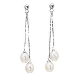 Silver Pearl Earring