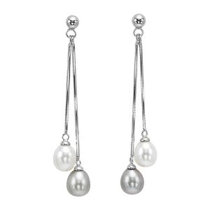 Silver Pearl Earring