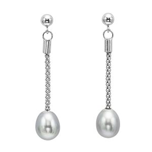Silver Pearl Earring