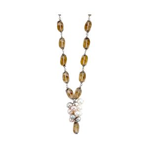 Silver White & Pearl Necklace