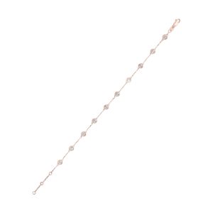 14Kt Rose Gold Diamond 3/4Ctw Bracelet