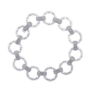 14Kt White Gold Diamond 1Ctw Bracelet