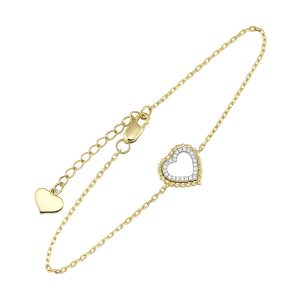 14Kt Yellow Gold Diamond 1/20Ctw Bracelet