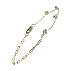 14Kt Yellow Gold Diamond 1/8Ctw Bracelet