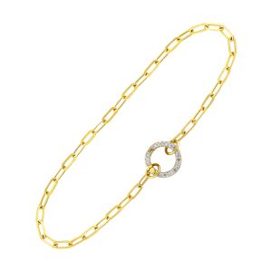 14Kt Yellow Gold Diamond 1/20Ctw Bracelet