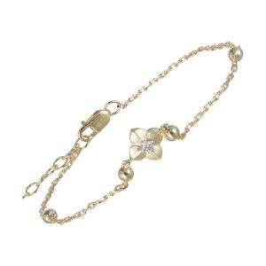14Kt Yellow Gold Diamond 1/25Ctw Bracelet