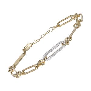 14Kt Yellow Gold Diamond 1/7Ctw Bracelet