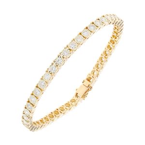 14Kt Yellow Gold Diamond 3Ctw Bracelet