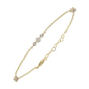 14Kt Yellow Gold Diamond 1/8Ctw Bracelet