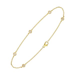 14Kt Yellow Gold Diamond 1/4Ctw Bracelet