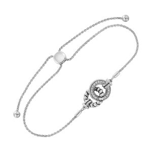 Silver White Diamond 1/6Ctw Bracelet