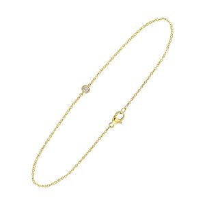 14Kt Yellow Gold Diamond 1/20Ctw Bracelet