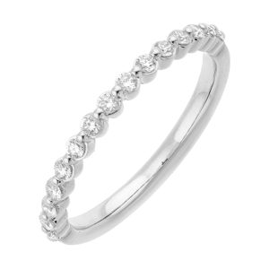 89 Facet 14Kt White Gold Diamond 1/4Ctw Ring