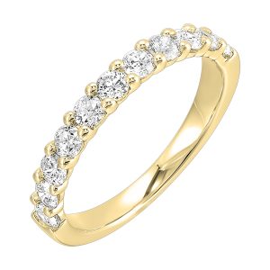 89 Facet 14Kt Yellow Gold Diamond 3/4Ctw Ring