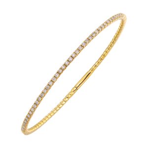 14Kt Yellow Gold Diamond 3/4Ctw Bangle