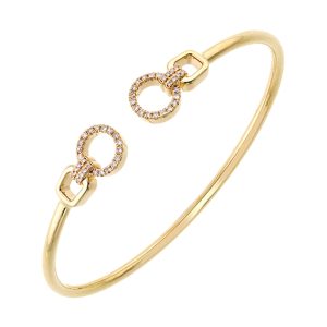 14Kt Yellow Gold Diamond 1/4Ctw Bangle