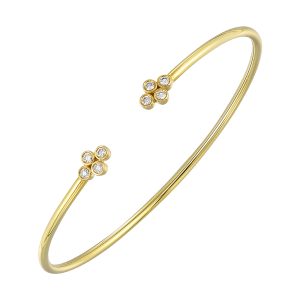 14Kt Yellow Gold Diamond 1/5Ctw Bangle