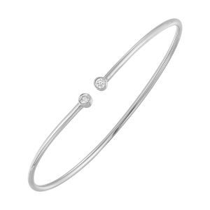 14Kt White Gold Diamond 1/5Ctw Bangle