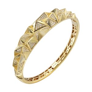 14Kt Yellow Gold Diamond 1 1/4Ctw Bangle