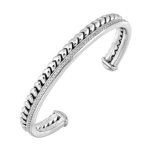Silver Diamond 1/2Ctw Bangle
