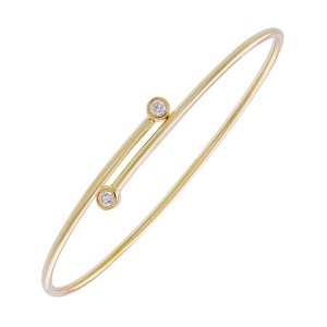 14Kt Yellow Gold Diamond 1/5Ctw Bangle
