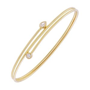 14Kt Yellow Gold Diamond 1/4Ctw Bangle